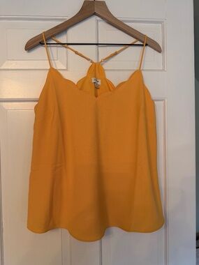 J. Crew orange scallop-design tank